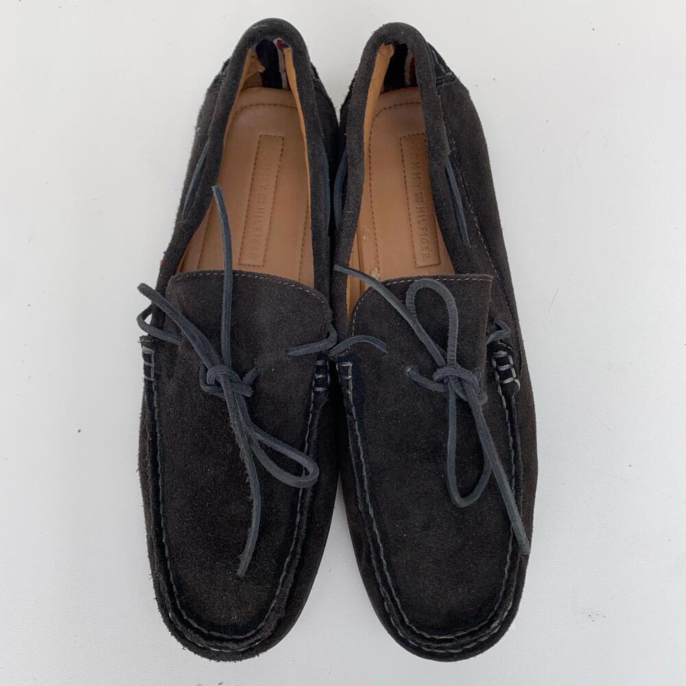 Tommy Hilfiger Boat Shoes Brown Suede Leather Moccasins Flo-Flo Men's Size 12
